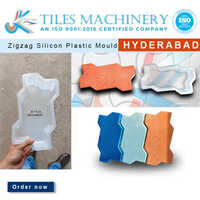 Zigzag Plastic Mould - Plastic, Standard Size, Multicolor | Ideal For Crafting Durable Paver Blocks With Versatile Design Features