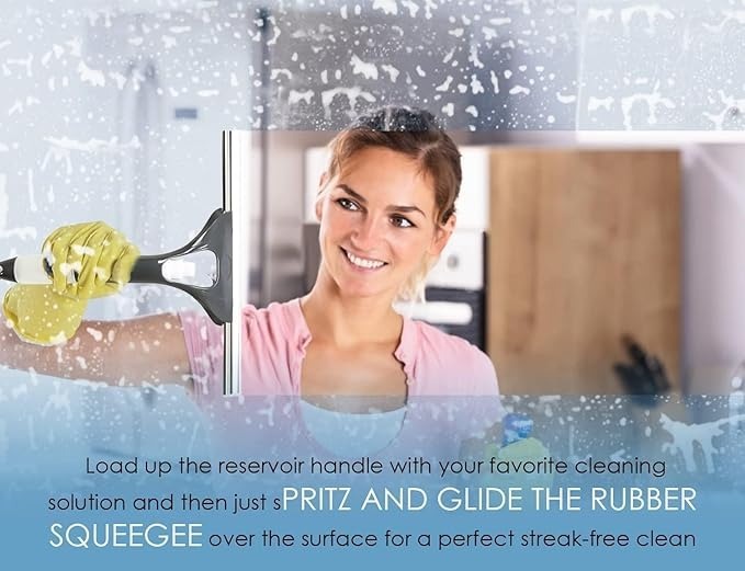 Mitsico Glass Wiper Car Window Cleaner 3 In 1 Spray Type Cleaning - Plastic Material, Free Size, Multicolor | Easy Water Spot Removal, Essential For Road Trips