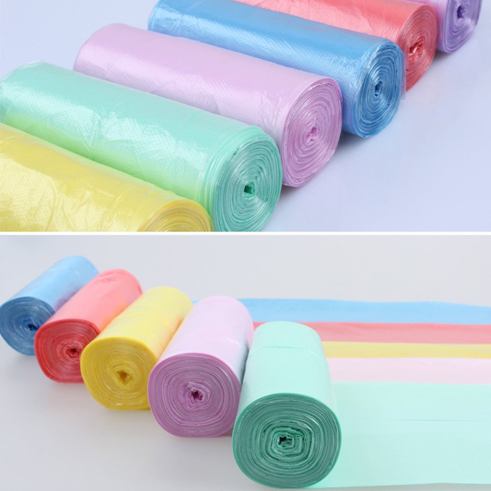 Mitsico 6 Roll Garbage Bag - Hdpe Material, Free Size, Multicolor | High-quality, Leak-proof Design, Break-point Tear For Easy Disposal