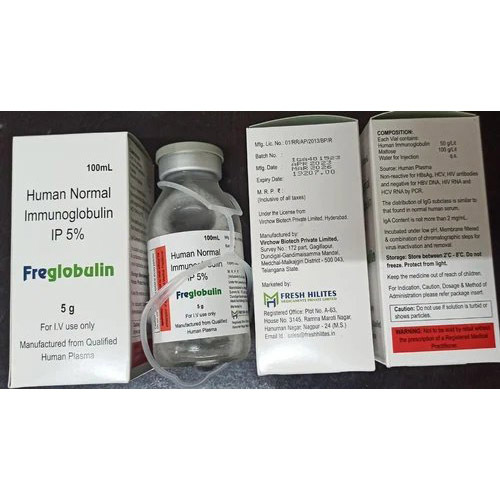 FREGLOBULIN 5 GM HUMAN NORMAL IMMUNOGLOBULIN IP 5%