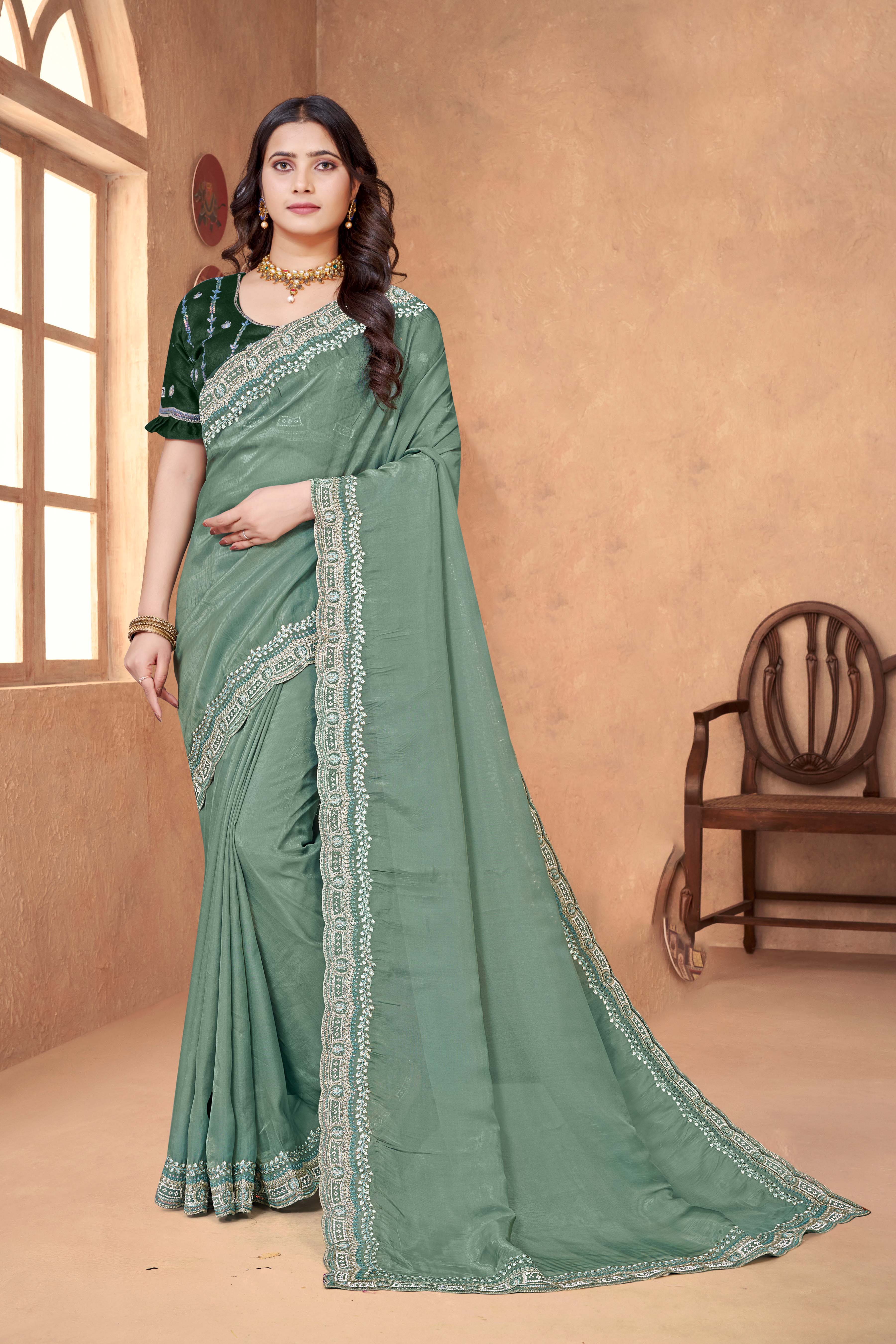 Parvati Multicolor Elacichi Silk Saree 