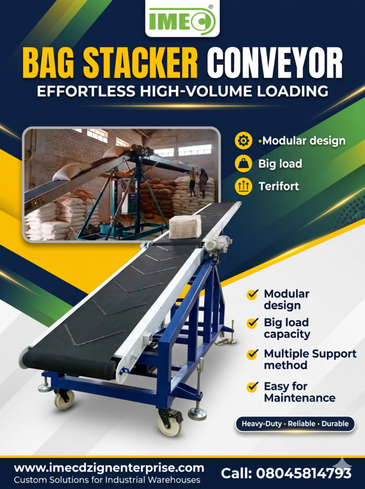 Bag Stacker Conveyor - Load Capacity: 100 Kilograms (Kg)
