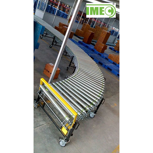 Flexible Expandable Steel Powered Roller Conveyor - Load Capacity: 500  Kilograms (Kg)