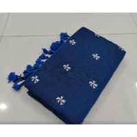 Ladies Khadi Embroidery Saree