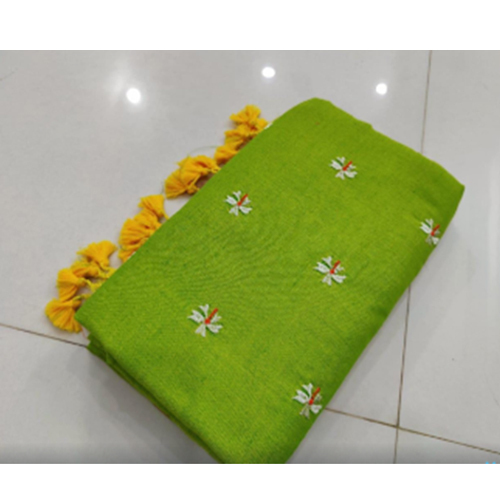 Ladies Khadi Embroidery Saree
