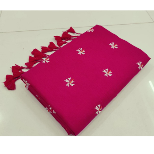 Ladies Khadi Embroidery Saree