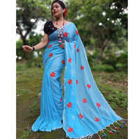 Ladies Khadi Hand Printed Saree