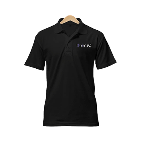 Black Cotton Polo T Shirt