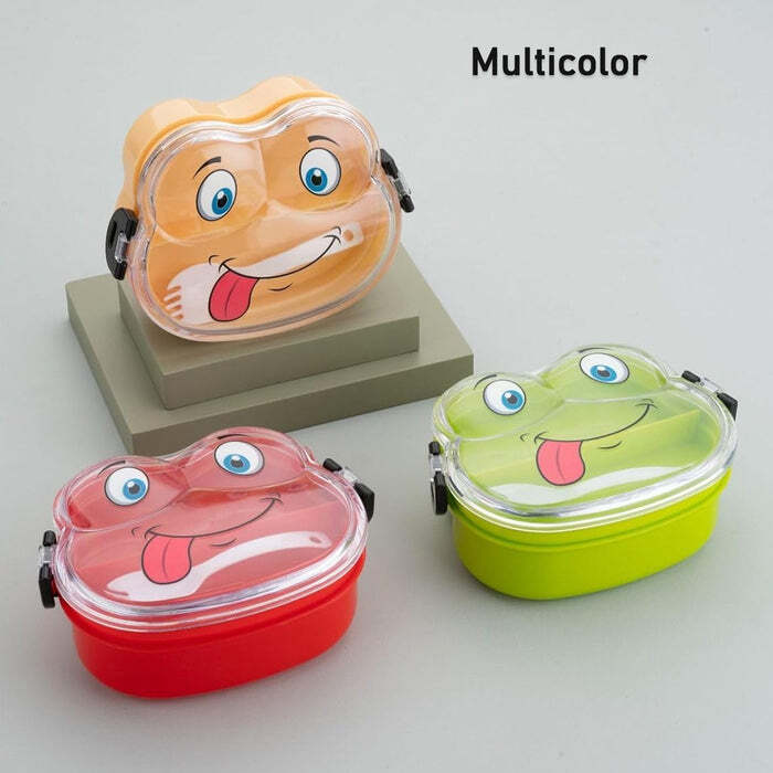 Double Layer Froggy Shape Lunch Box With Spoons
