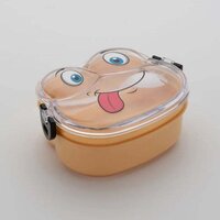 Double Layer Froggy Shape Lunch Box with Spoons