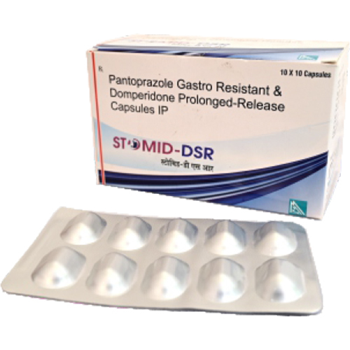 Stomid Dsr - Pantaprazole 40 Mg & Domperidone 10 Mg (Sr) Capsules | Alu-alu Packaging, Recommended For Adults