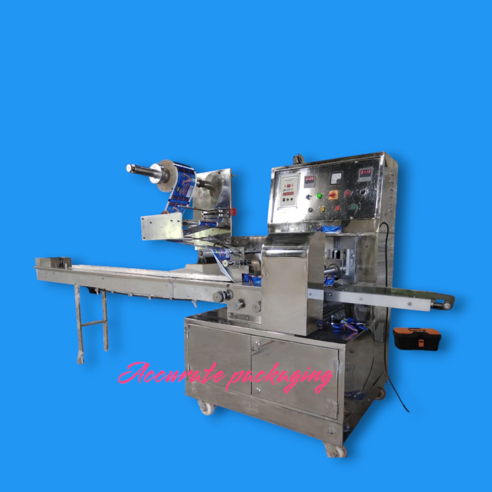 SS Ice Candy Packing Machine - Stainless Steel, 220-240 V , 3.5 kW Power, Automatic Operation, Electric Drive, Silver Color, Warranty Included