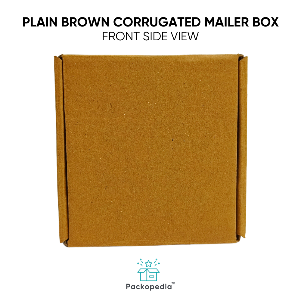 Plain Brown Corrugated Mailer Box Customizable In All Sizes - Color: Multicolour