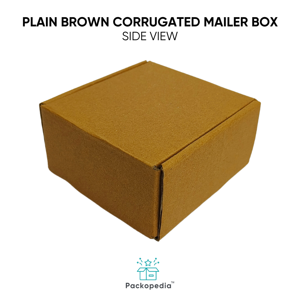 Plain Brown Corrugated Mailer Box Customizable In All Sizes - Color: Multicolour