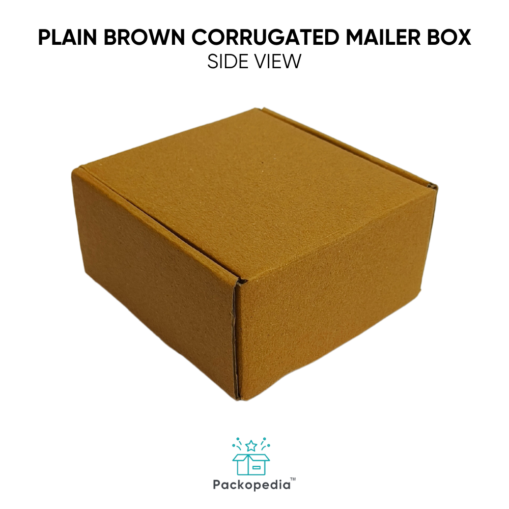 Plain Brown Corrugated Mailer Box Customizable In All Sizes - Color: Multicolour