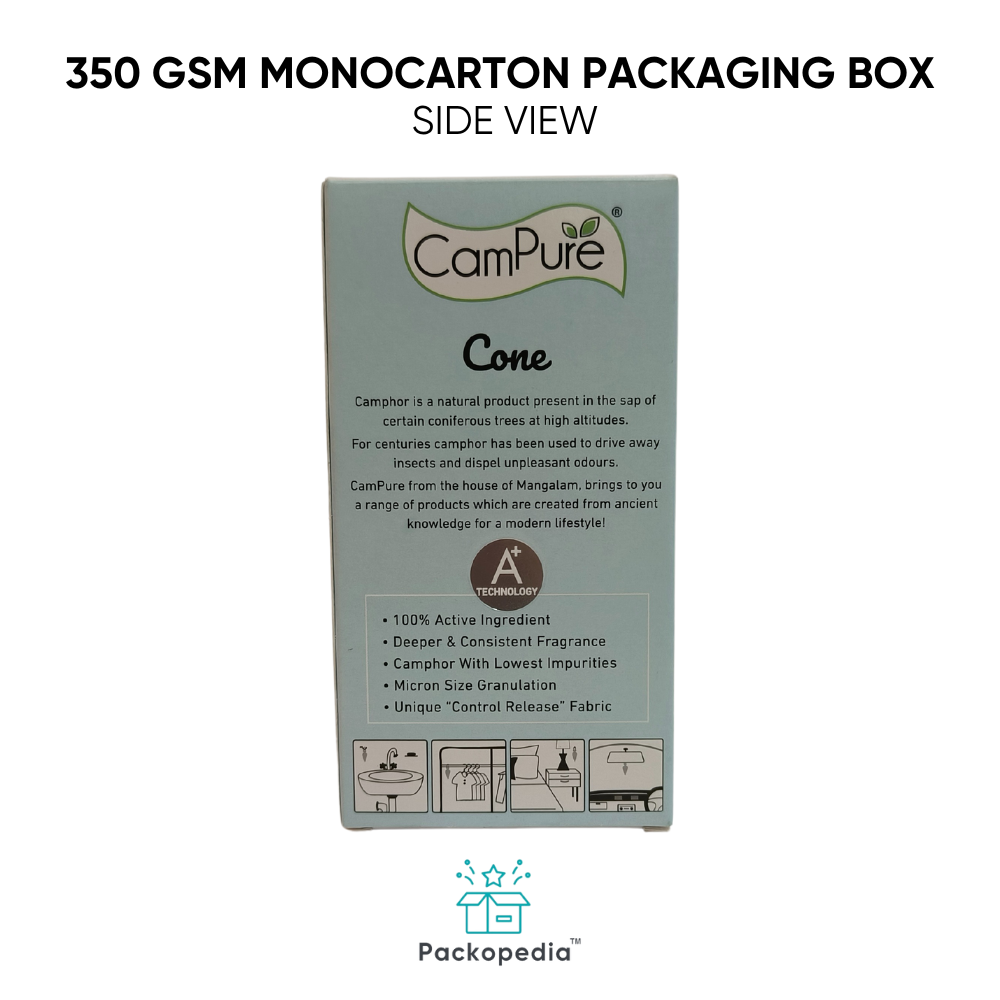 350 Gsm Monocarton 100% Sustainable And Eco-Friendly, Multicolor Printing With Embelishments