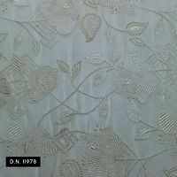 Dyeable Georgette Chikankari Jaal Embroidery Fabric