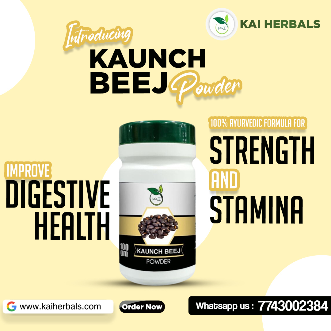 Kaunch Beej Powder - Ayurvedic Herbal Powder, 24-month Shelf Life, Dosage With Water Or Milk, Quality Ingredients For Digestive Health And Immunity Boost