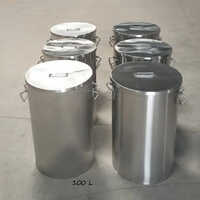 100l Stainless Steel Storage Container - Color: Silver