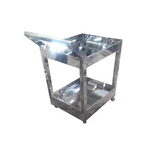 Stainless Steel Hospital Trolley - High-Quality Material, Durable Design, Polished Finish, Available in Various Sizes, Sleek Silver Color