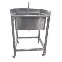 Stainless Steel Single Wash Basin - Installation Type: Floor Mounted