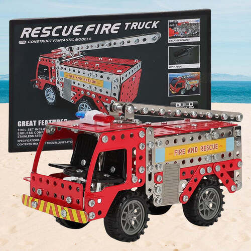 Metal DIY Fire Truck Building Blocks