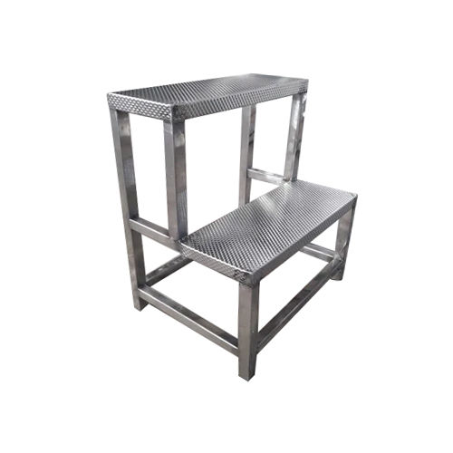 Stainless Steel Two Step Rectangular Stool