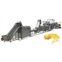 Potato Chips Processing Line - 500 Kg Per Hour Capacity, Stainless Steel Build, Automatic Operation, Energy Efficient | Warranty Included, Advanced Food Processing Machine