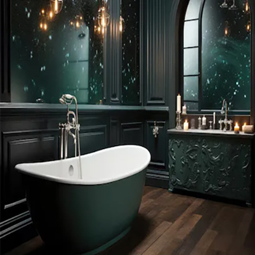 Black Bath Tub - Finish: Glossy