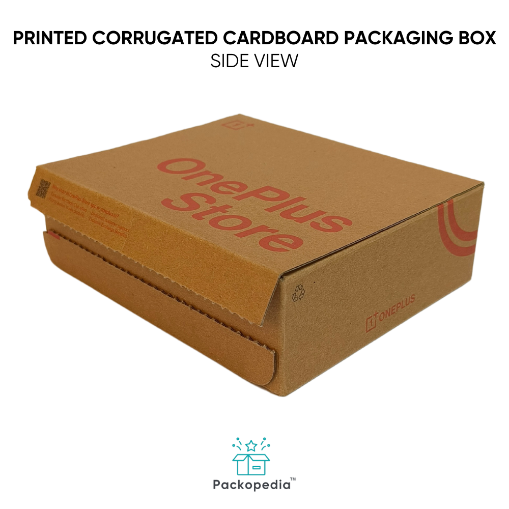 3 Ply E-flute Printed Corrugated & Printed Tuck Style Packaging Box With Tear In Style - Color: Multicolour