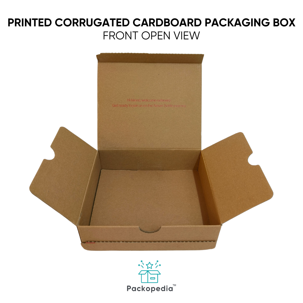 3 Ply E-flute Printed Corrugated & Printed Tuck Style Packaging Box With Tear In Style - Color: Multicolour