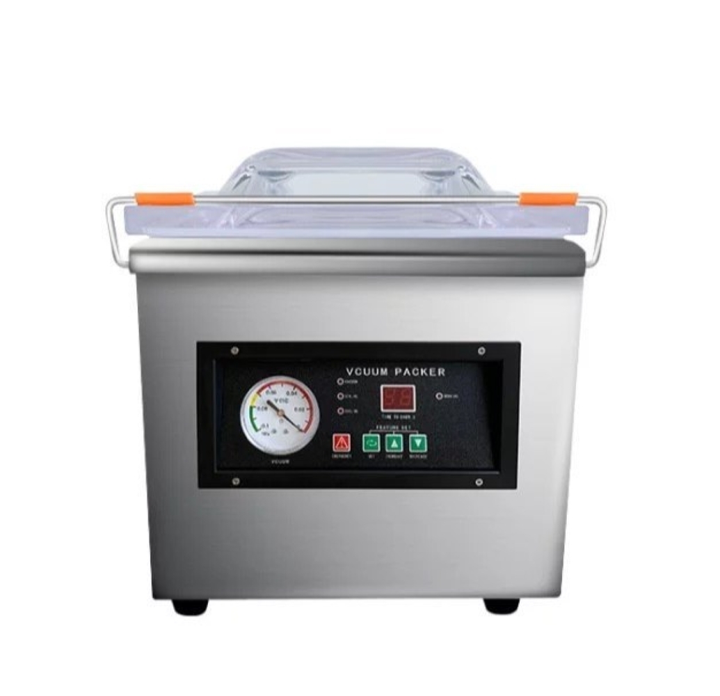 Table Type Vacuum Pack Machine - Metal Construction, 485x340x345 Mm, Silver Color | Automatic Hmi Control, Sealing Speed 1-4 Times/minute, Warranty Included