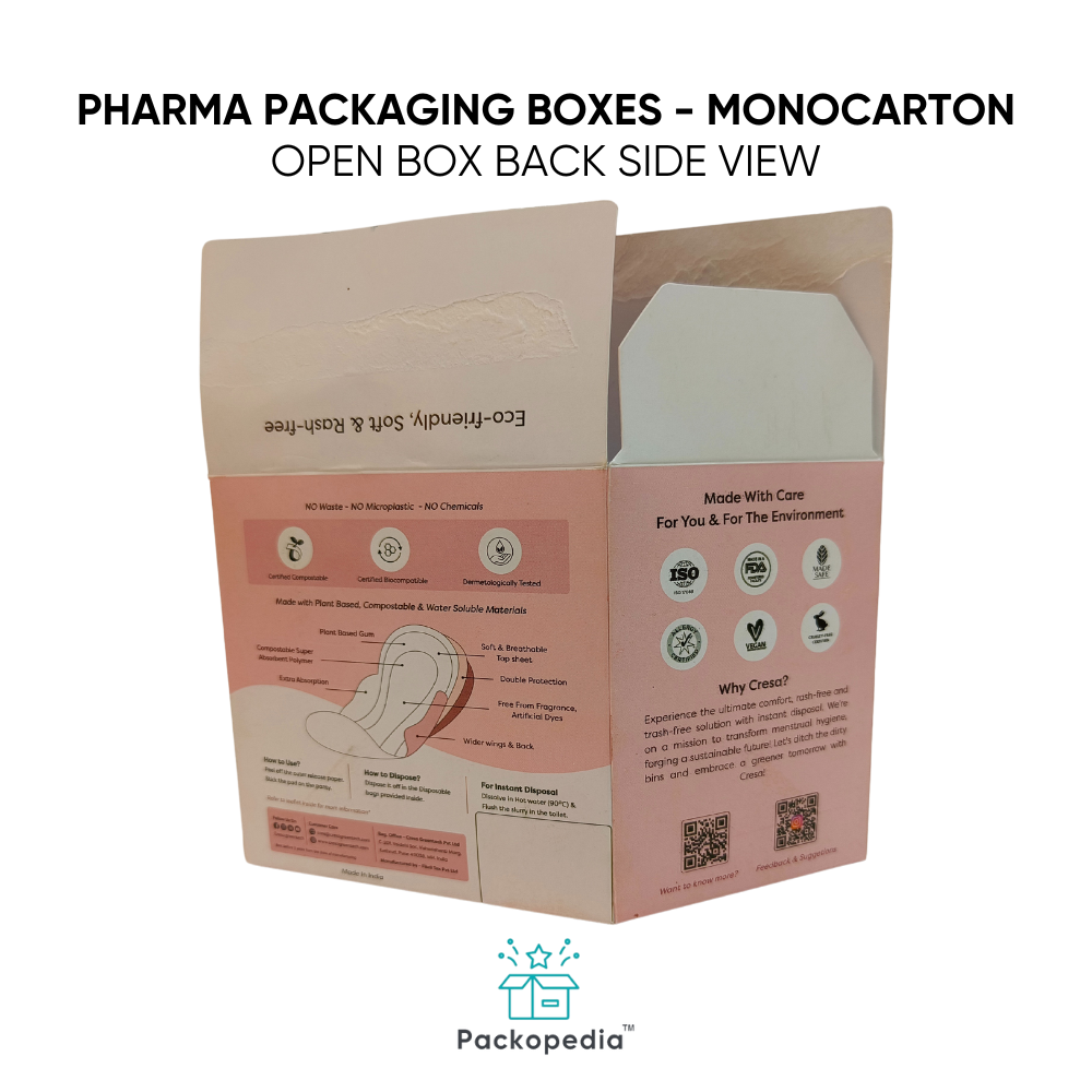 Sanitary Pad Packaging Box - Customized Printed Monocarton