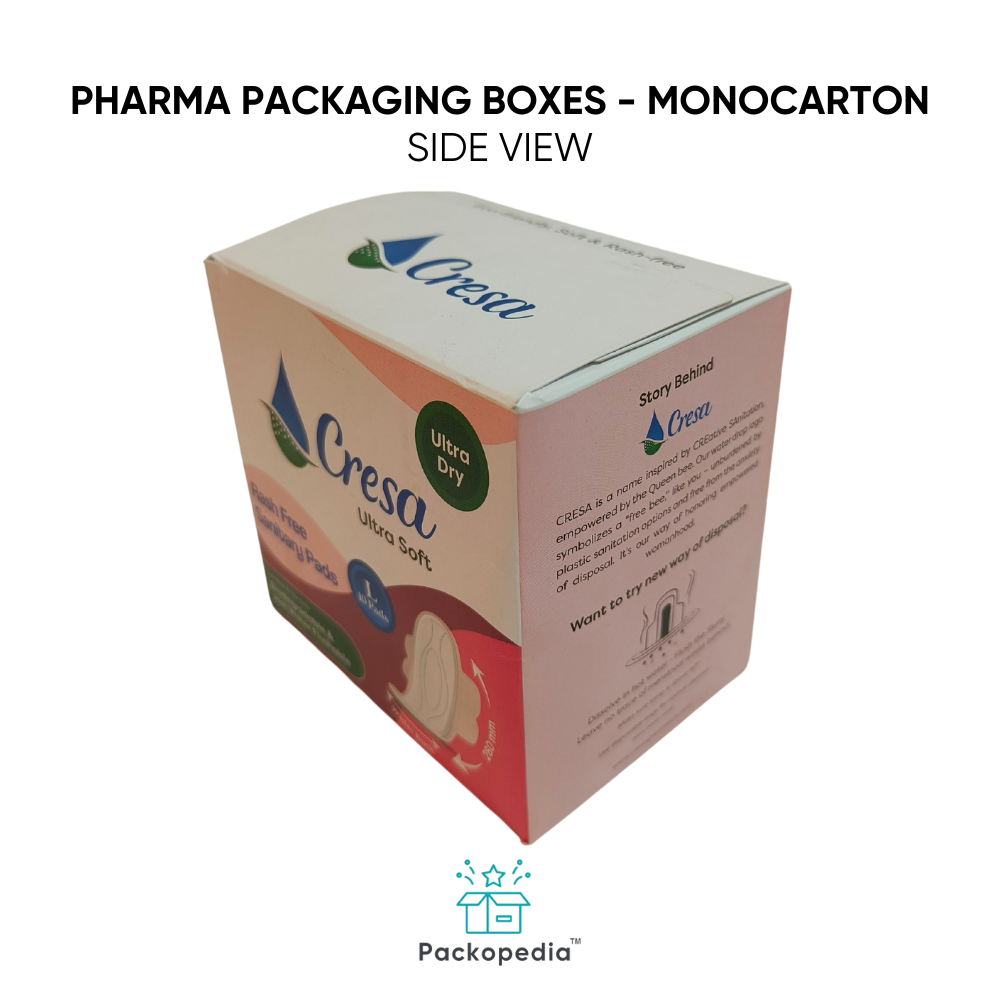 Sanitary Pad Packaging Box - Paper, Square Shape, Multicolour | Customized Printed Design, Durable Lamination, Sustainable & Efficient