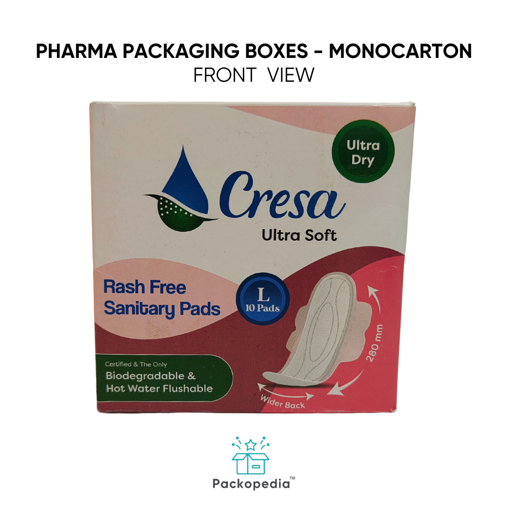 Sanitary Pad Packaging Box - Paper, Square Shape, Multicolour | Customized Printed Design, Durable Lamination, Sustainable & Efficient