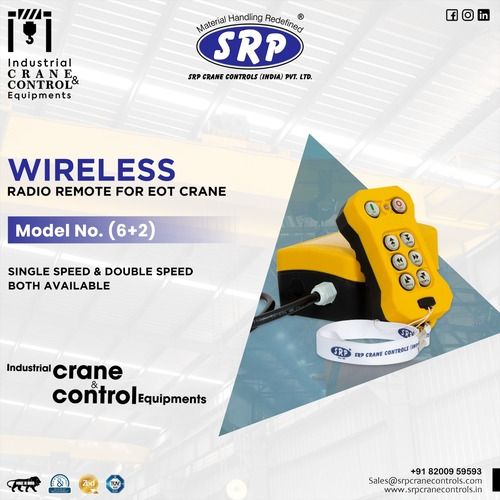 6+2  Button Crane Single Speed Wireless Radio Remote Control