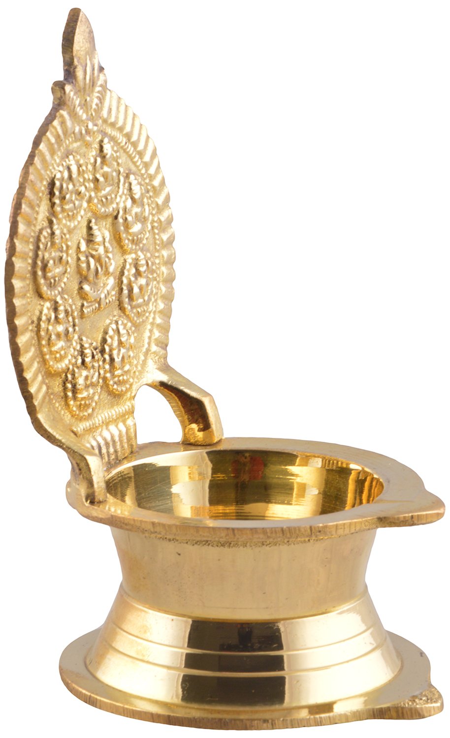 Kamakshi Devi Brass Oil Deepam Diya - 11cm Gold Finish | Easy To Clean Fireproof Rust Proof