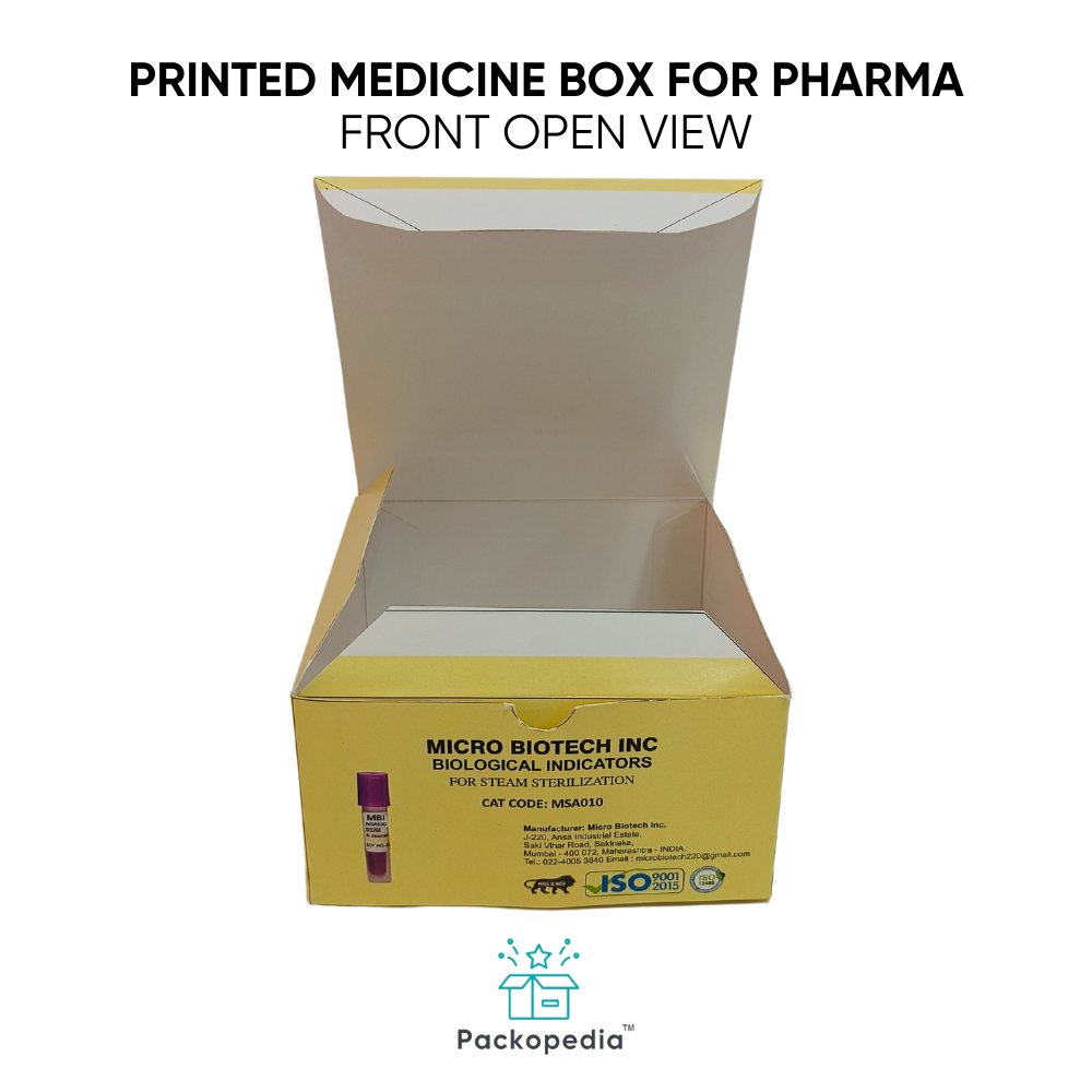 Printed Corrugated Medicine Box for Pharma - E-flute