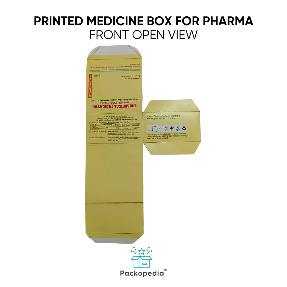 Printed Corrugated Medicine Box for Pharma - E-flute