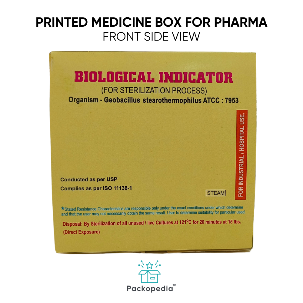 Printed Corrugated Medicine Box for Pharma - E-flute
