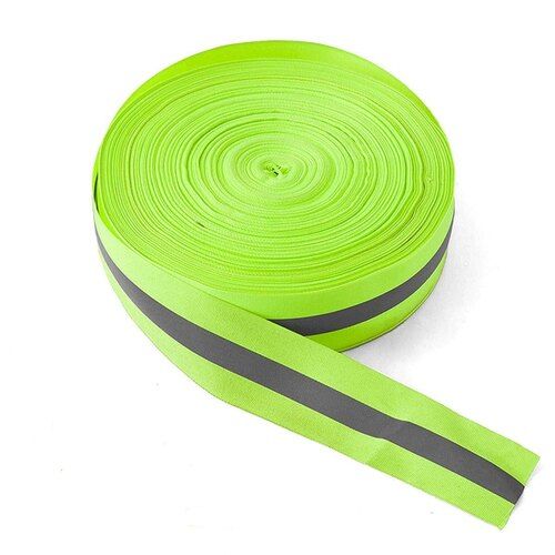 Reflective Ribbon - 2mm Thickness, 100m Length - Bright Green Color, High Visibility