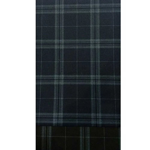 Lycra Check Cotton Fabric - Color: Gray