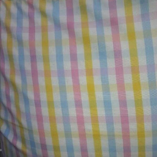 Checked Shirting Cotton Fabric - Color: Multi Colour