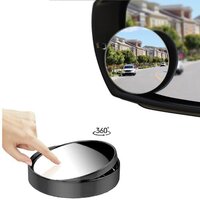 Car Blind Spot Mirror - High-quality Plastic And Glass, Standard Size, 360-degree Adjustable Wide-angle View For Enhanced Driving Safety
