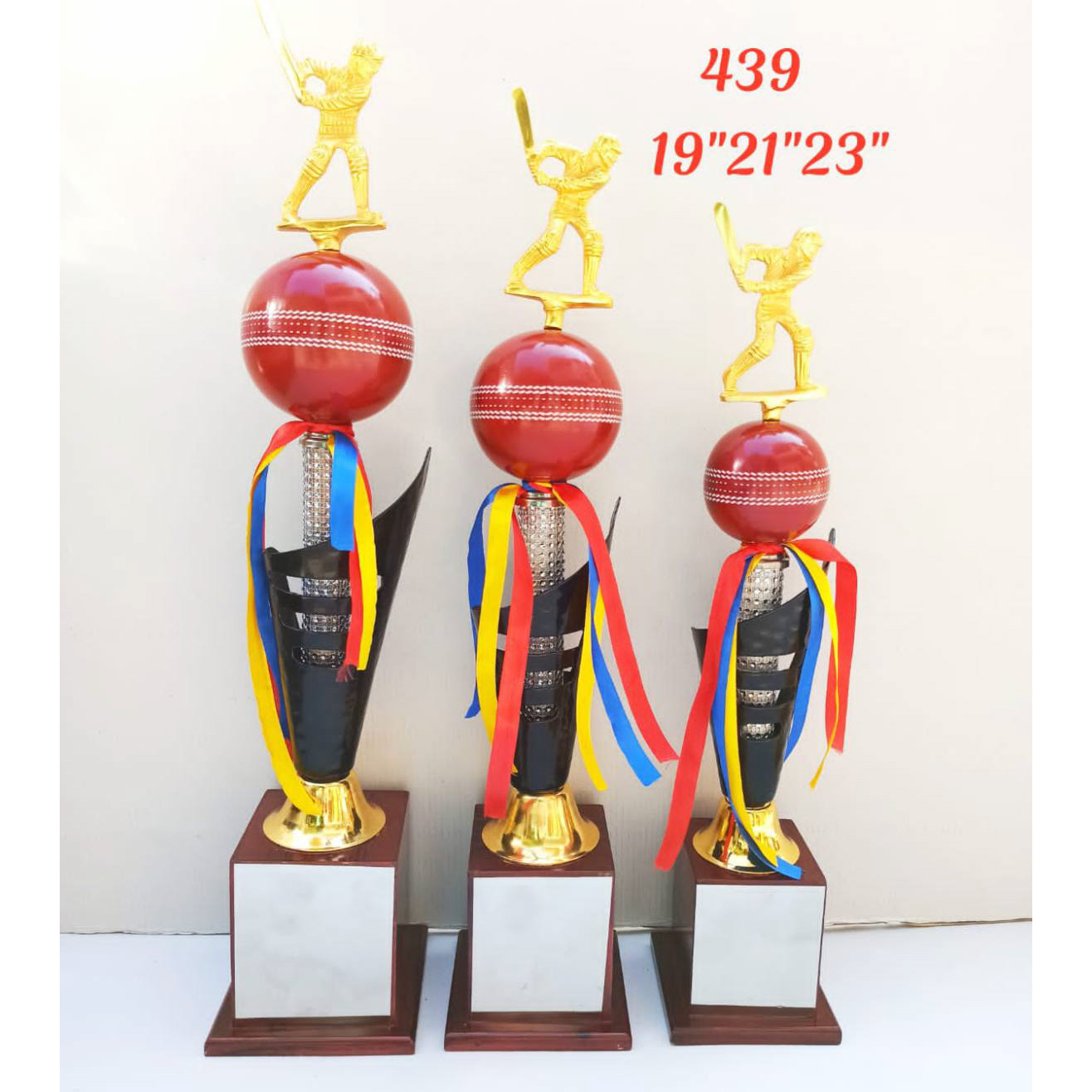 Golden Metal Cricket Trophy #439