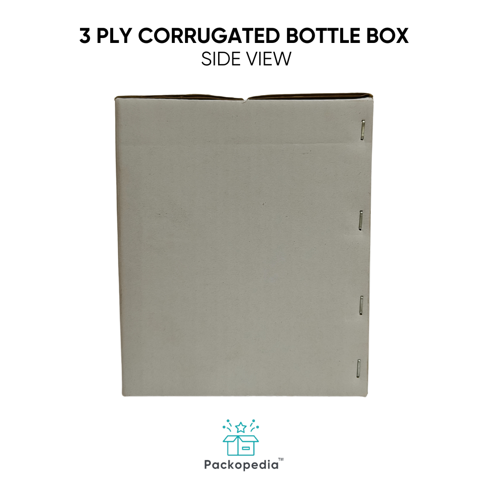 3 Ply Corrugated Bottle Box With Superior Insert For Bottles - Corrugated Board, Multicolour, Rectangle Shape, Embossed Printing, Food Use