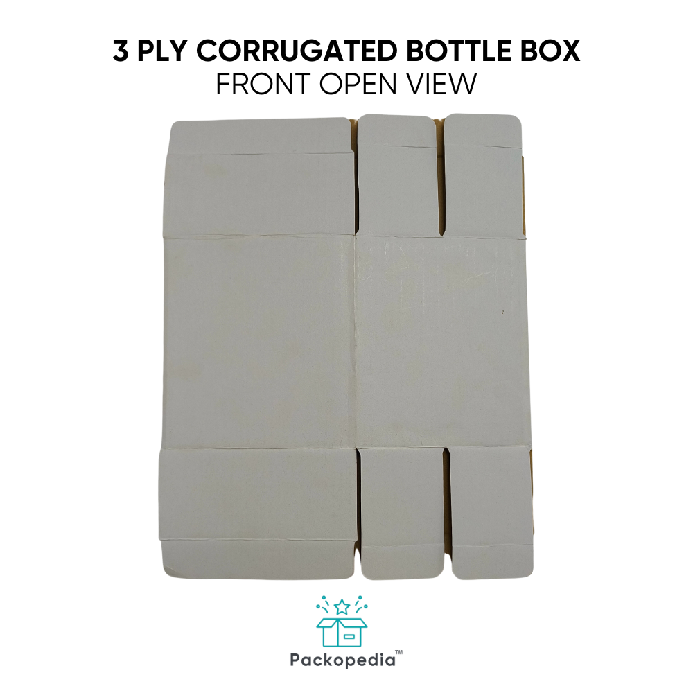 3 Ply Corrugated Bottle Box With Superior Insert For Bottles - Corrugated Board, Multicolour, Rectangle Shape, Embossed Printing, Food Use