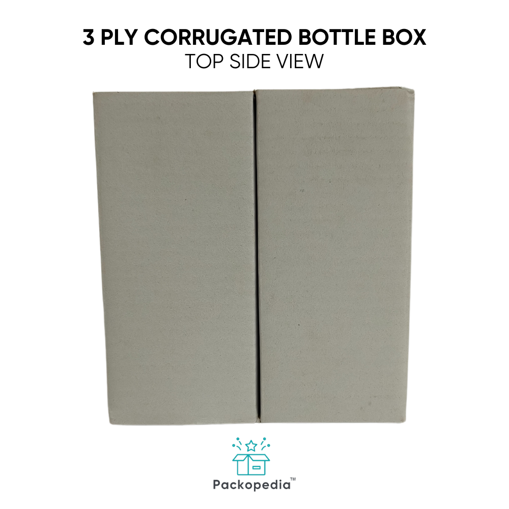 3 Ply Corrugated Bottle Box With Superior Insert For Bottles - Corrugated Board, Multicolour, Rectangle Shape, Embossed Printing, Food Use