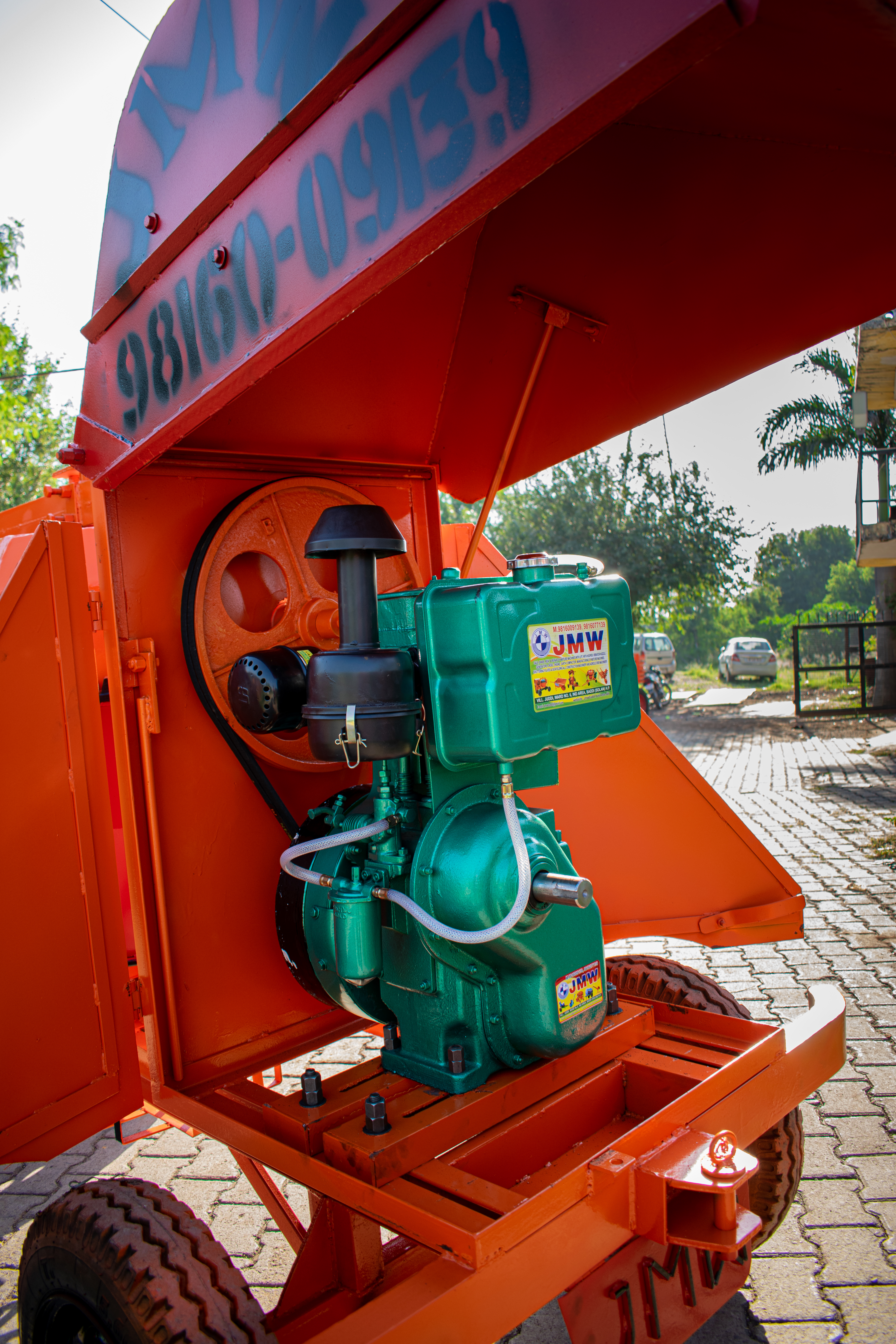 Concrete Mixture Machine - Color: Orange