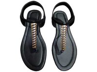 1 Pipe Flats Sandals - Synthetic Leather, Ind-7 To Ind-12 Sizes, Black/grey/rose Gold Color Options | Slip-on Style, Flat Platform, Pvc Outsole, Ideal For All Seasons